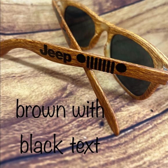 Custom Jeep Wood Effect Sunglasses NEW - Picture 2 of 9